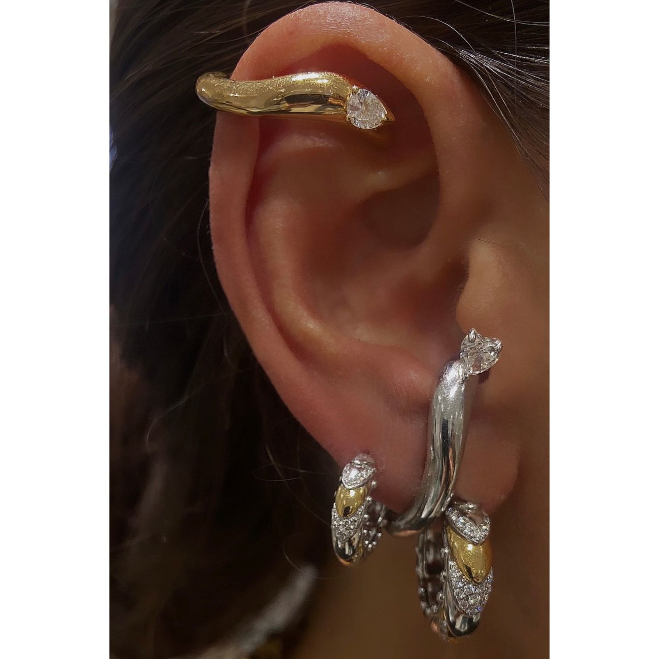 Pavé Mirage Küpe - Aven & Laurel