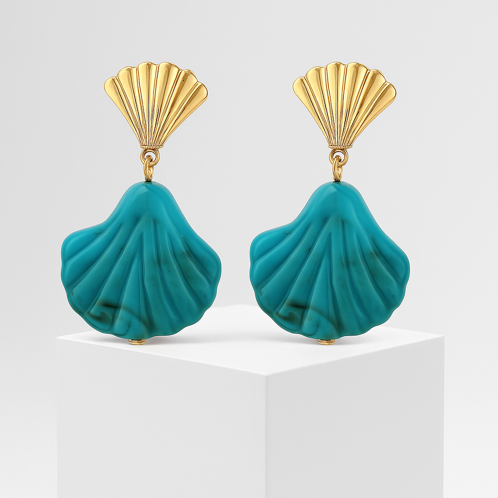 Seafoam Petal Küpe - Aven & Laurel