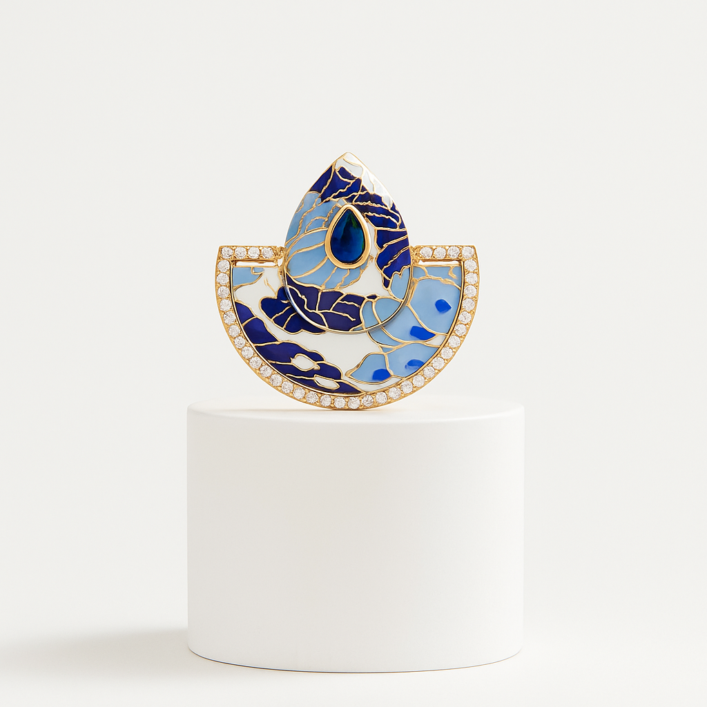 Blue Velvet Mandalas Küpe