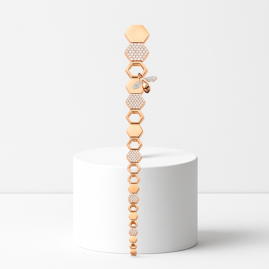 Royal Honeycomb Studs Küpe