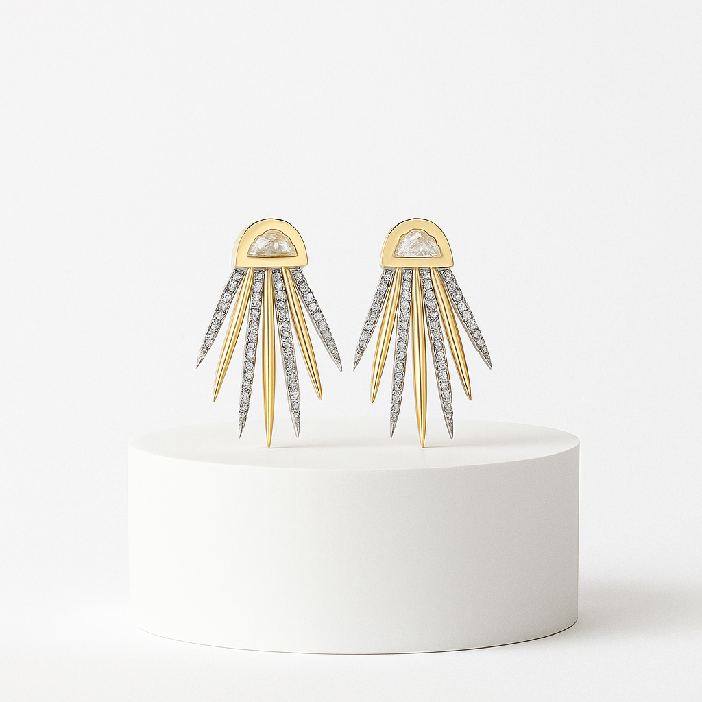 Moonlight Half Moon Küpe