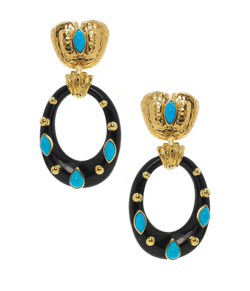 Cléopâtre Bleu Küpe - Aven & Laurel