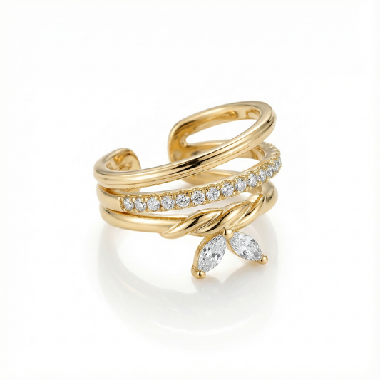 Gilded Orb Grandeur Ear cuff