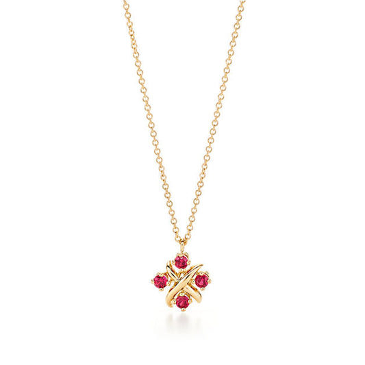 Ruby Fleur Kolye (İthal Kutulu Model)