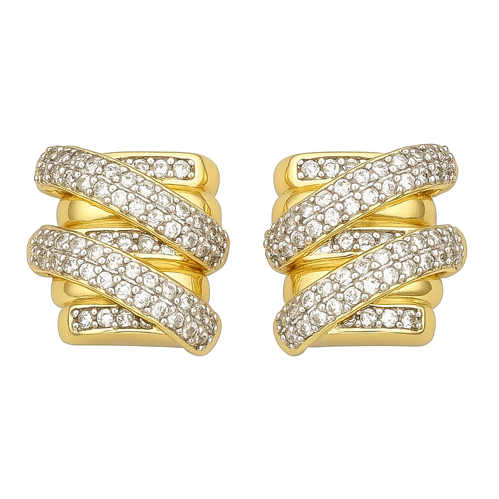 Goldlace Wrap Küpe - Aven & Laurel