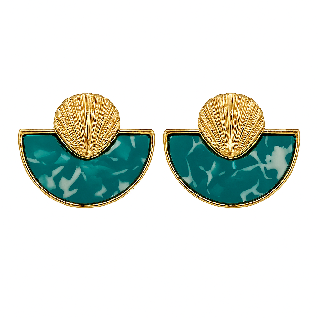 Sea Halve Küpe - Aven & Laurel