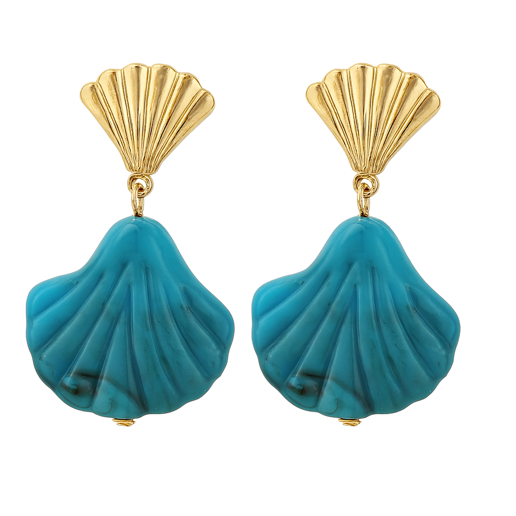 Seafoam Petal Küpe - Aven & Laurel