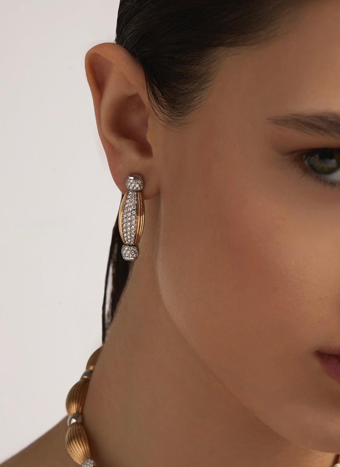 Pavé Column Küpe - Aven & Laurel