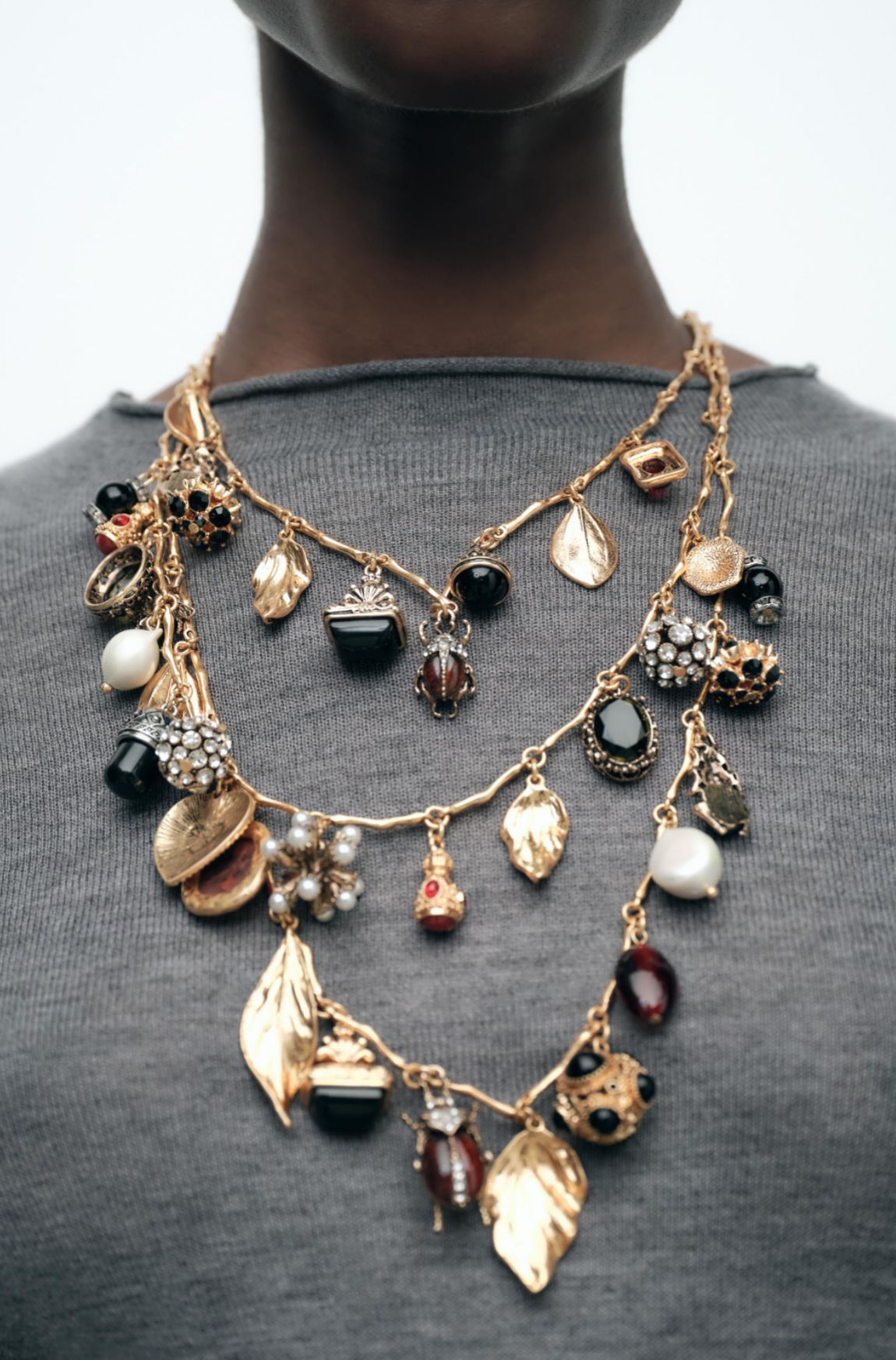 Tri-Gleam Charm Kolye - Aven & Laurel