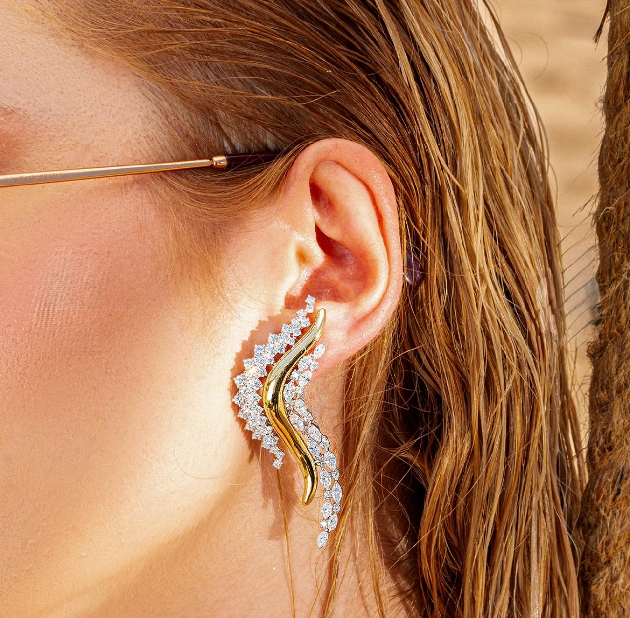 Lumière Swoop Küpe - Aven & Laurel