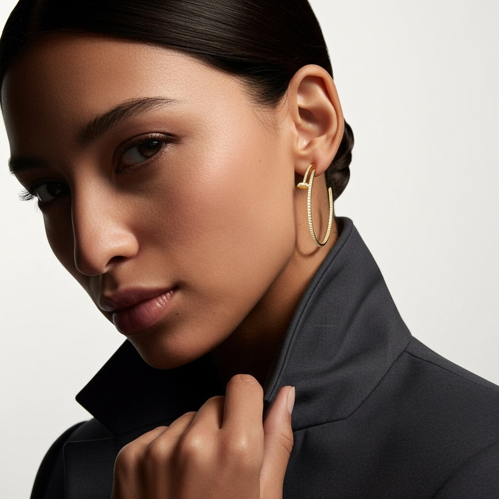 Voltare Hoop Küpe (İthal Kutulu Model)