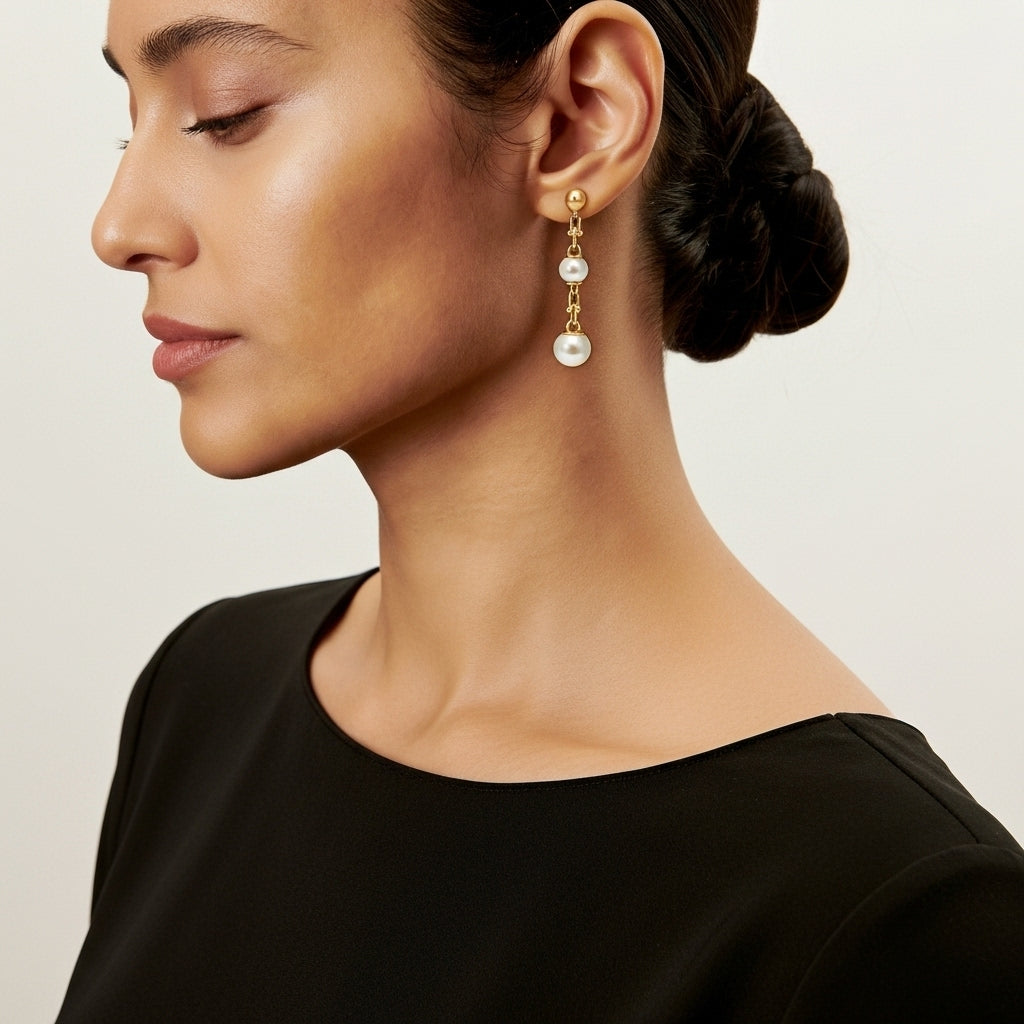 Lyra Pearl Küpe (İthal Kutulu Model)