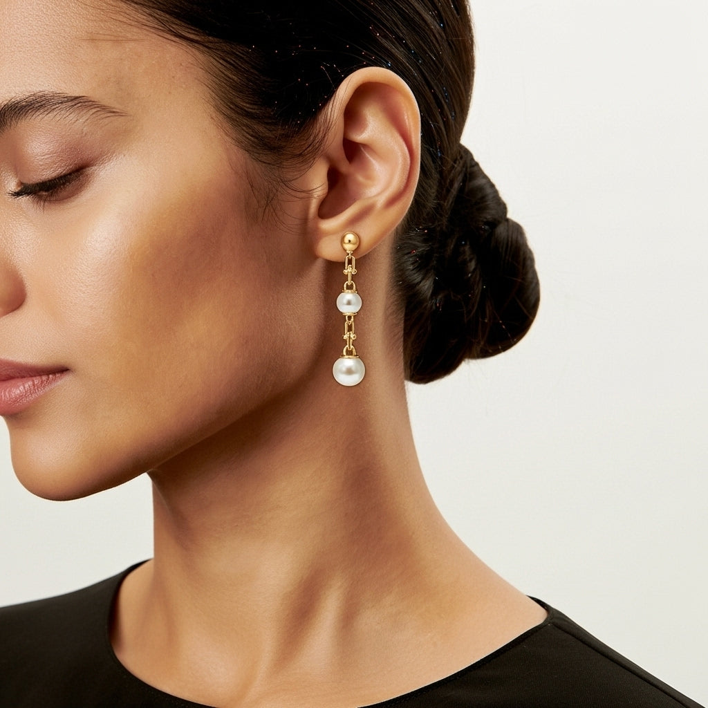 Lyra Pearl Küpe (İthal Kutulu Model)