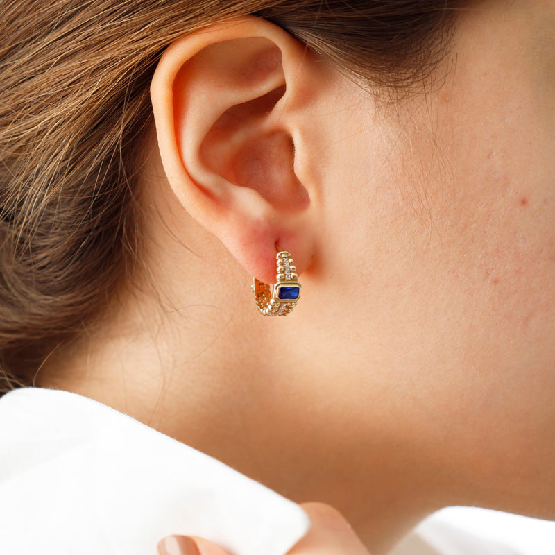 Blue Mist Drop Küpe - Aven & Laurel