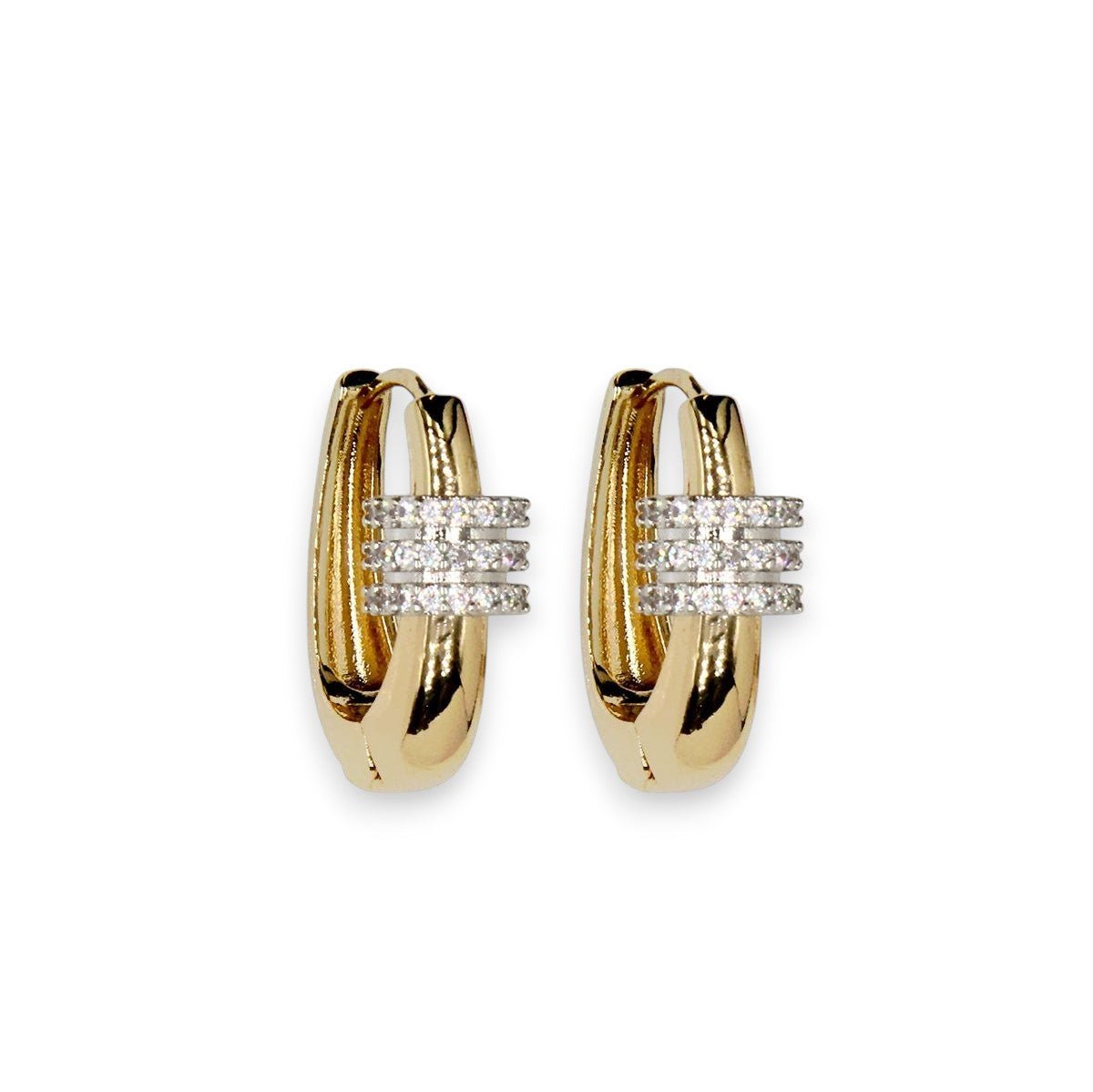 Touch Oval Halka Küpe - Aven & Laurel