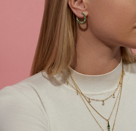 Mosaïque d’Émeraudes Küpe - Aven & Laurel