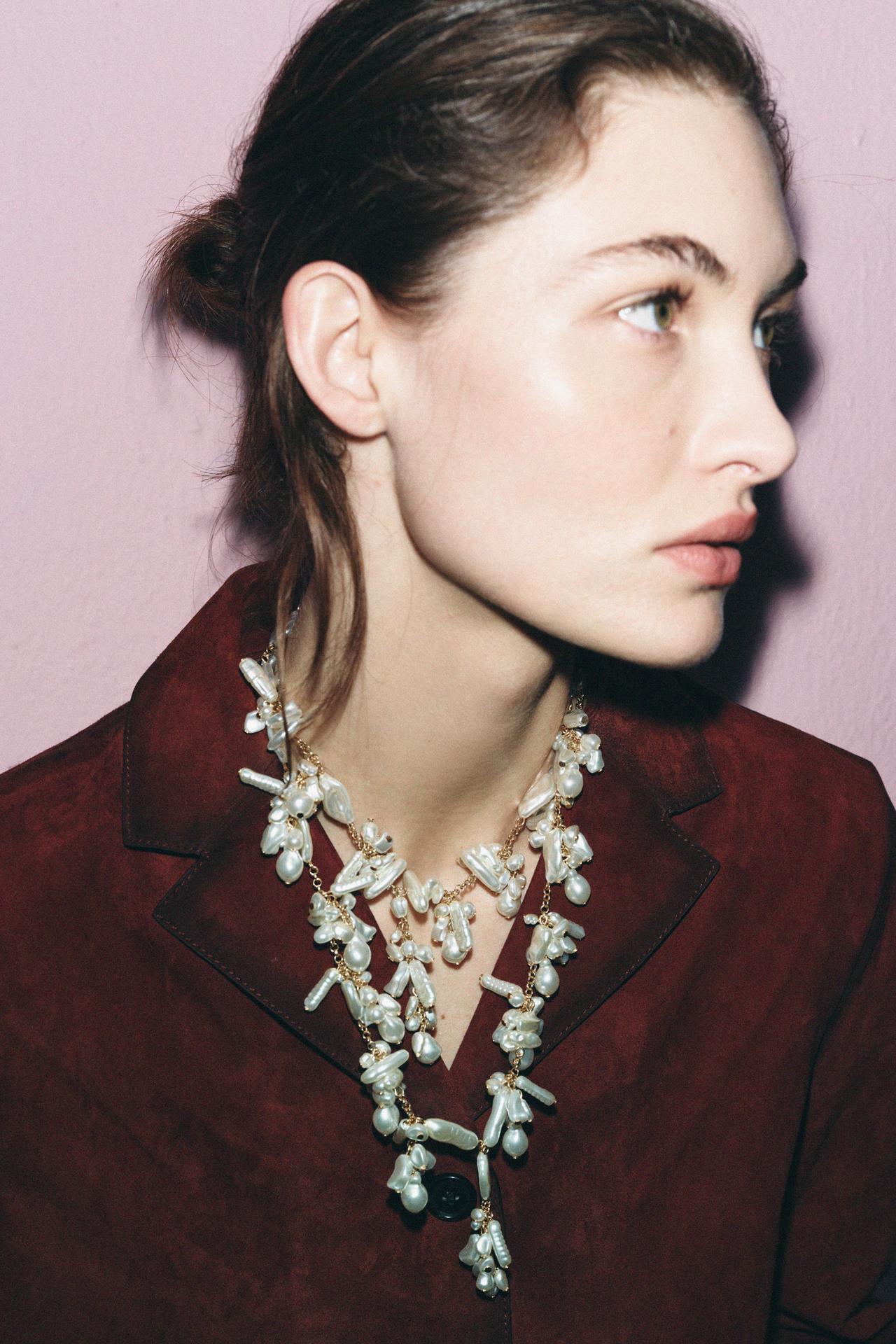 White-Mist Double Kolye - Aven & Laurel