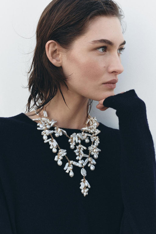 White-Mist Double Kolye - Aven & Laurel