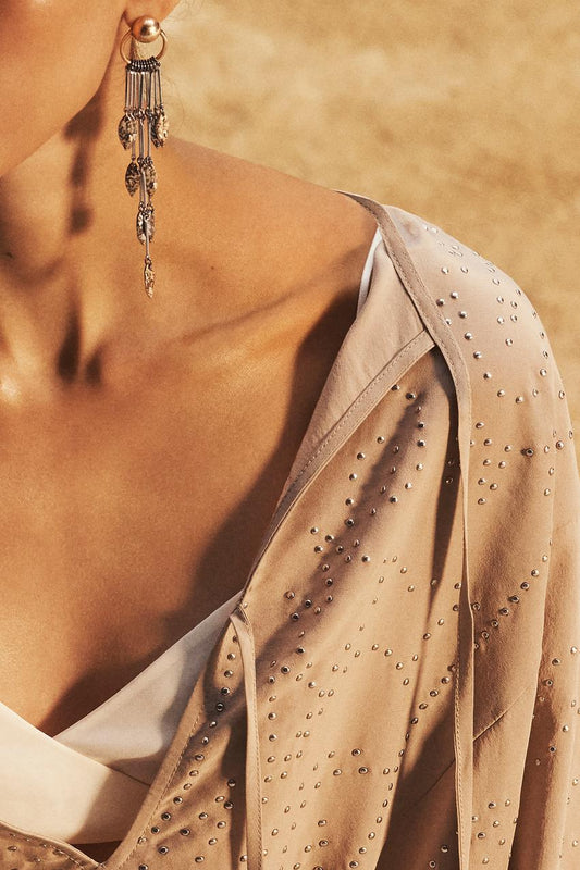 Silver & Gold Rain Küpe