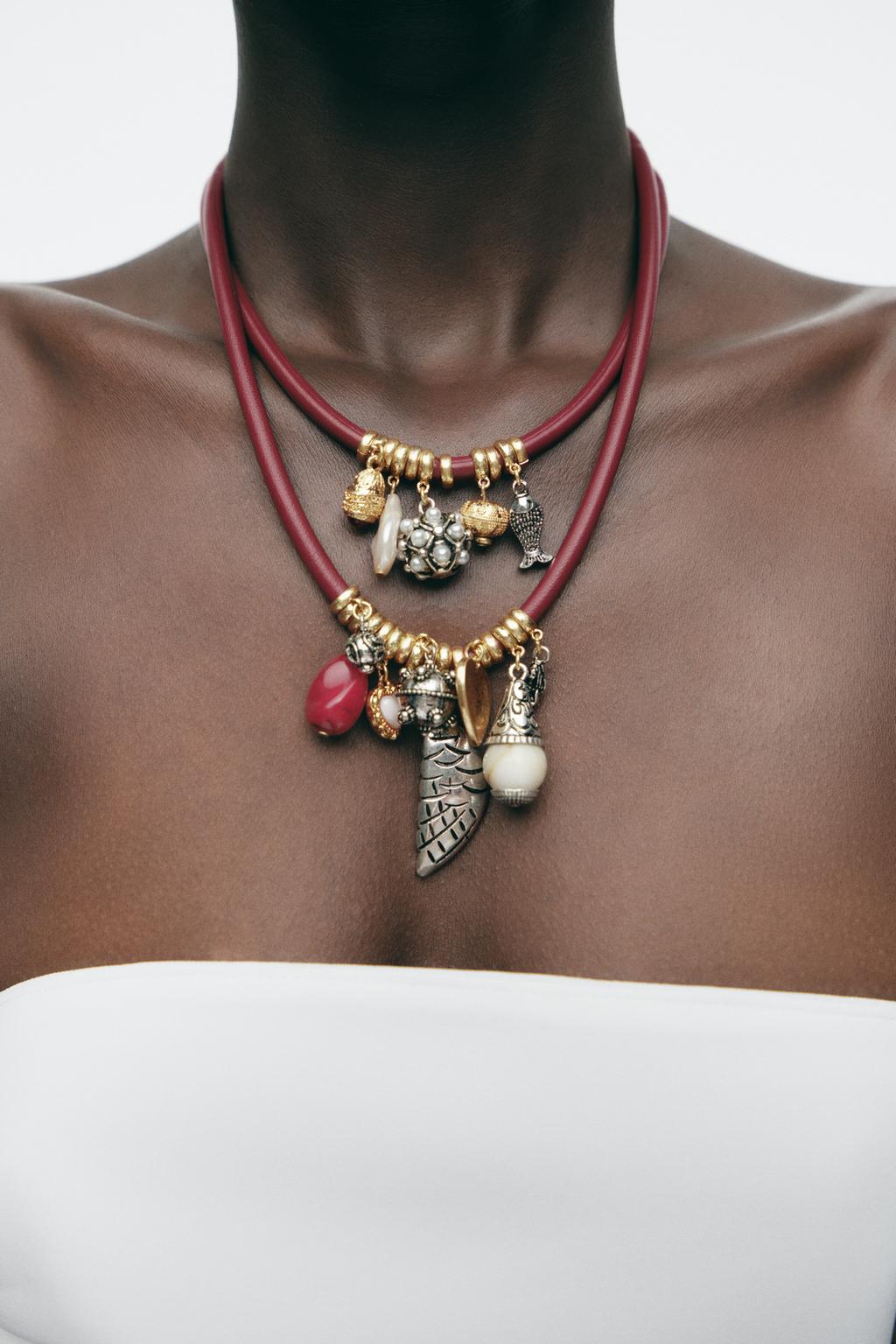 Sangria Gleam Double Kolye - Aven & Laurel