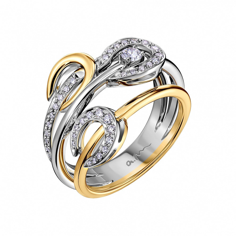 Vortex Doré Yüzük - Aven & Laurel