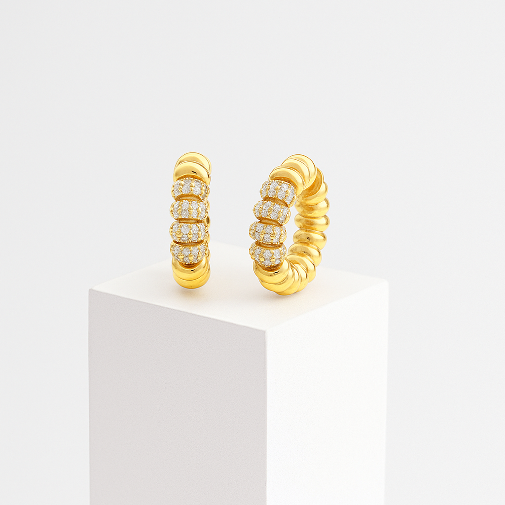 Brillobeam Hoops Küpe - Aven & Laurel