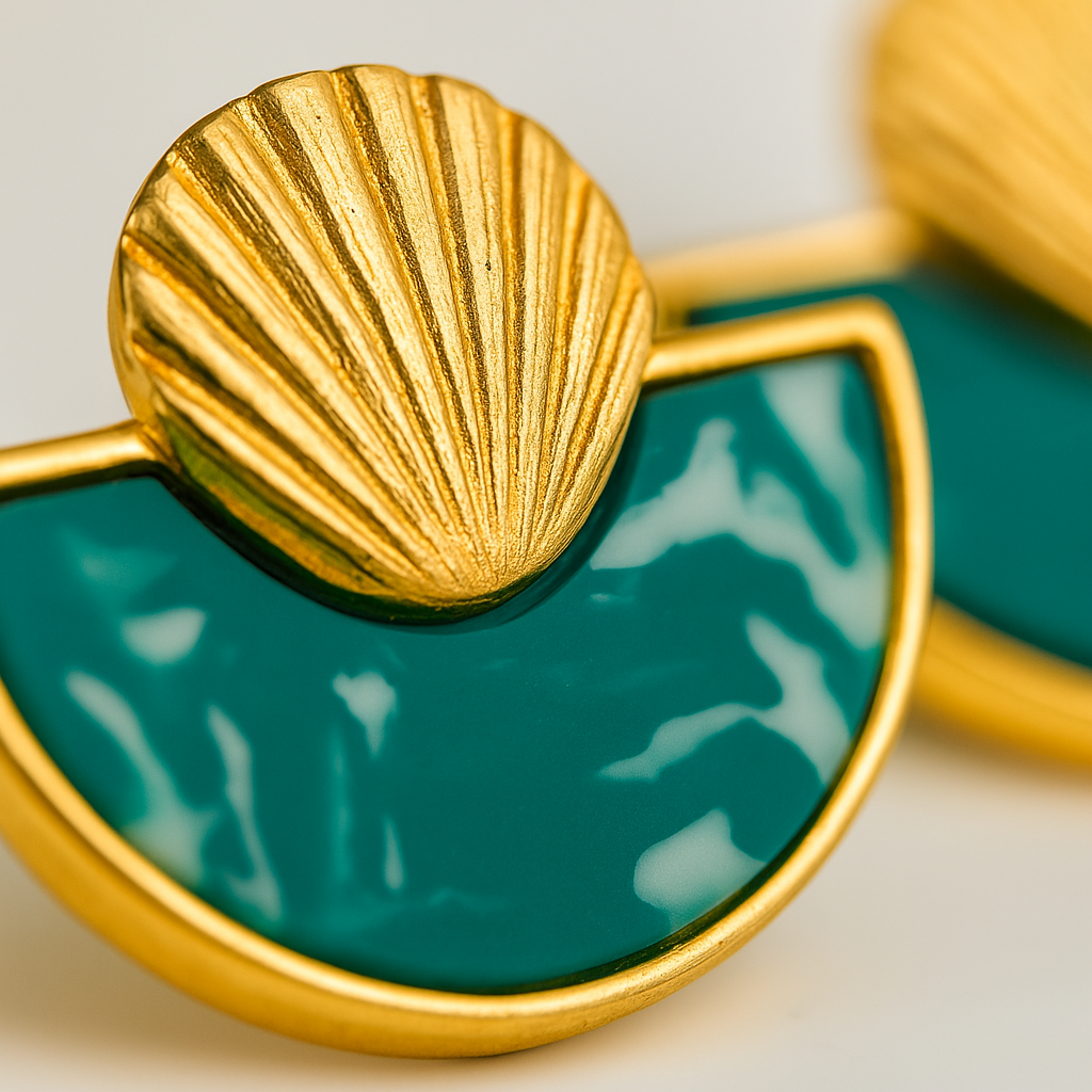 Sea Halve Küpe - Aven & Laurel