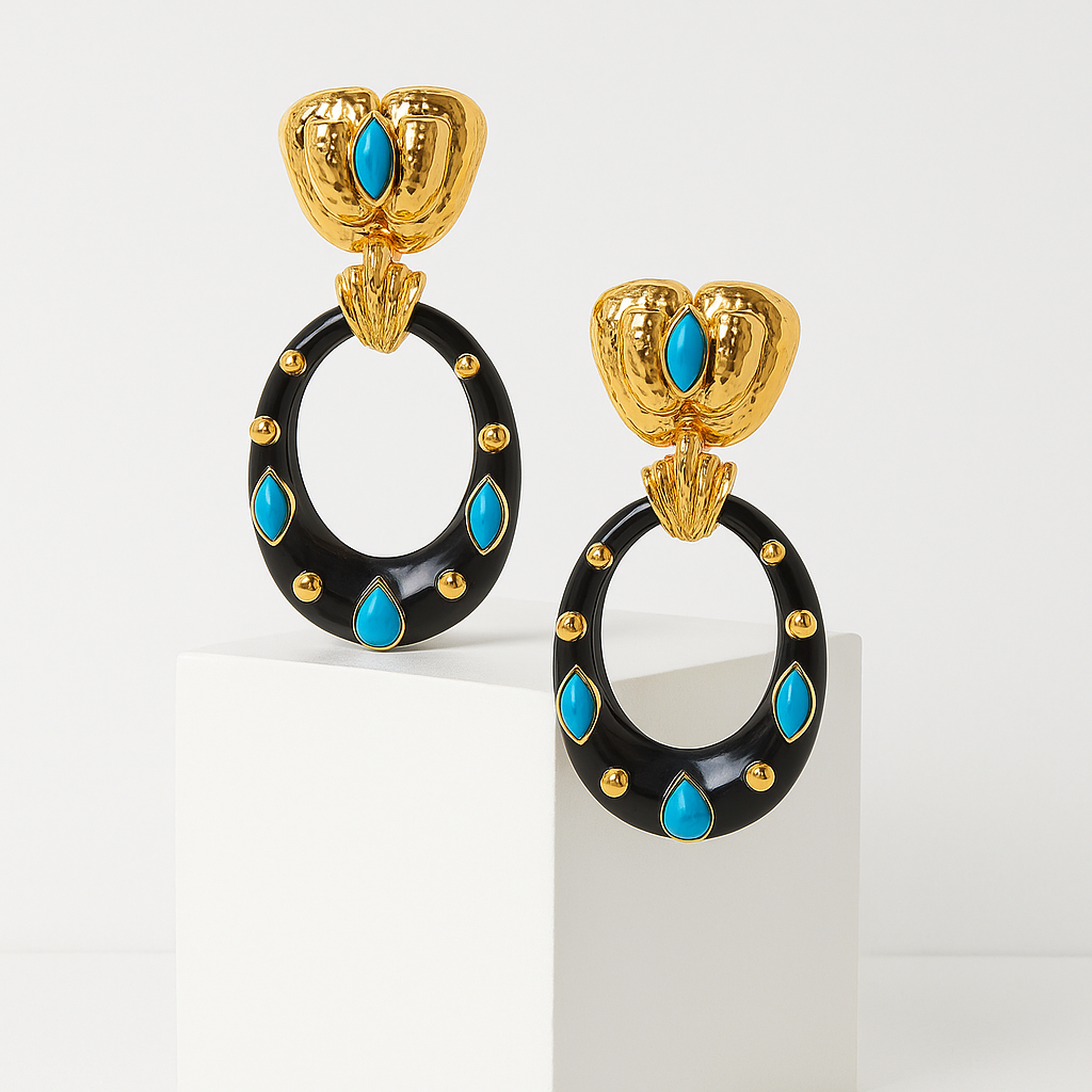 Cléopâtre Bleu Küpe