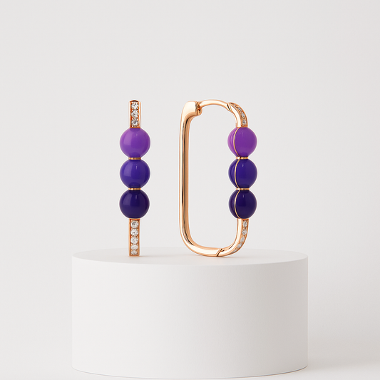 Orchidée Noire Küpe