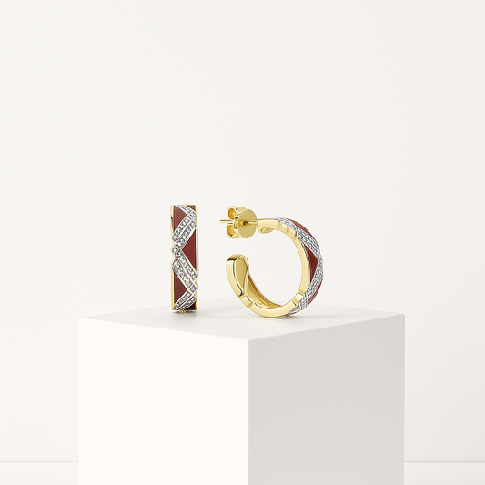 Zig Aura Garnet Küpe