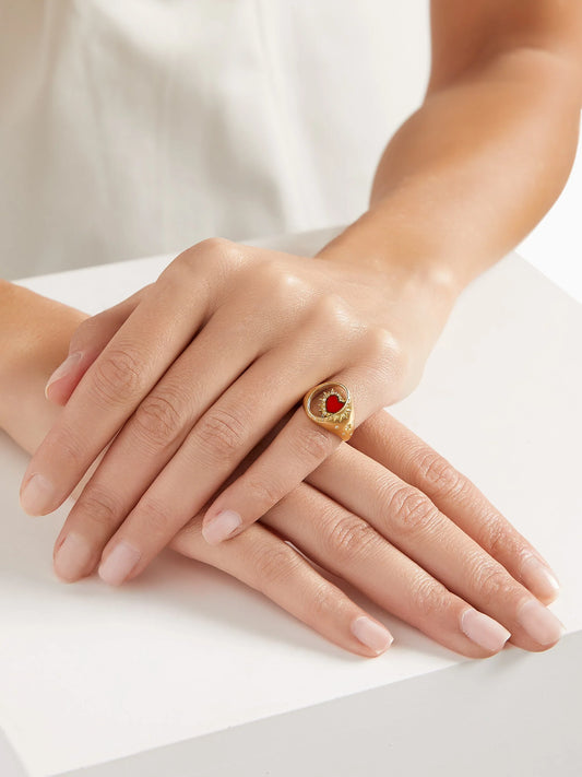 Sun Kissed Heart Yüzük