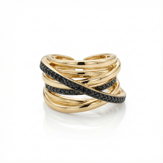 Obsidian Interstellar Ring