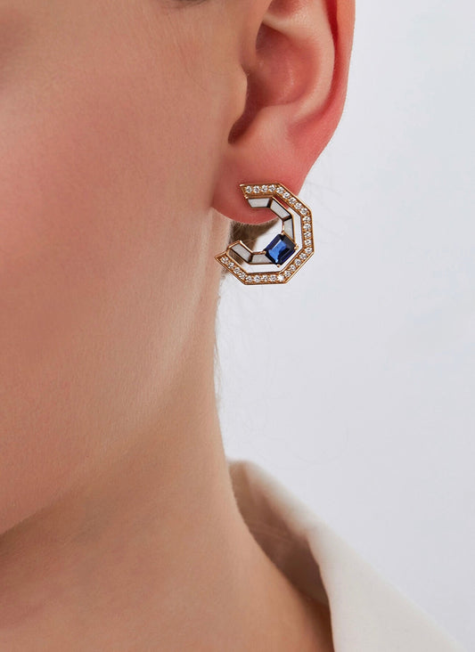 Sapphire Arc Küpe - Aven & Laurel