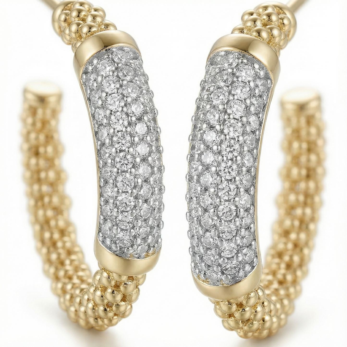 Matelassé Heart Couture Earrings