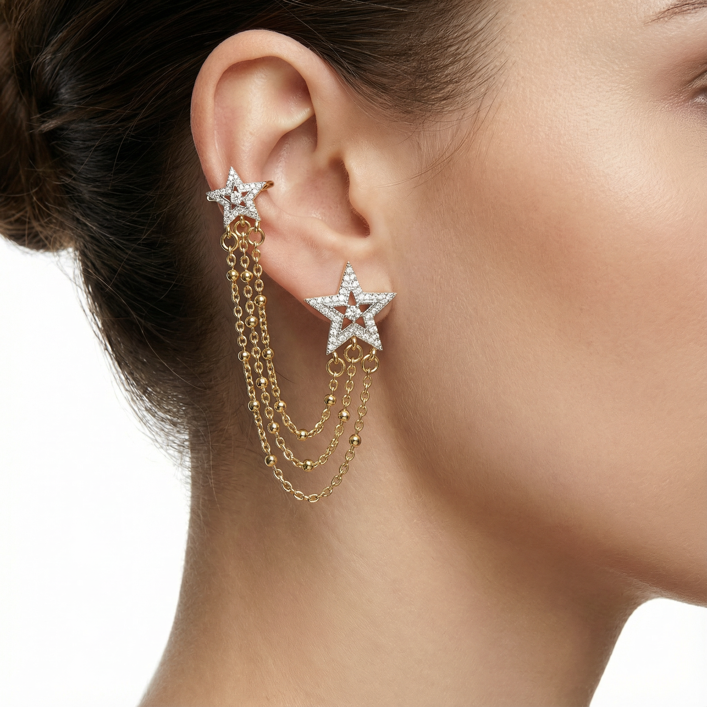 Aura Cascade Climbers Earrings