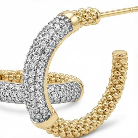 Matelassé Heart Couture Earrings