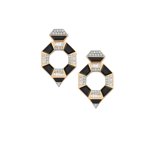 Black Deco Émeraude Küpe - Aven & Laurel