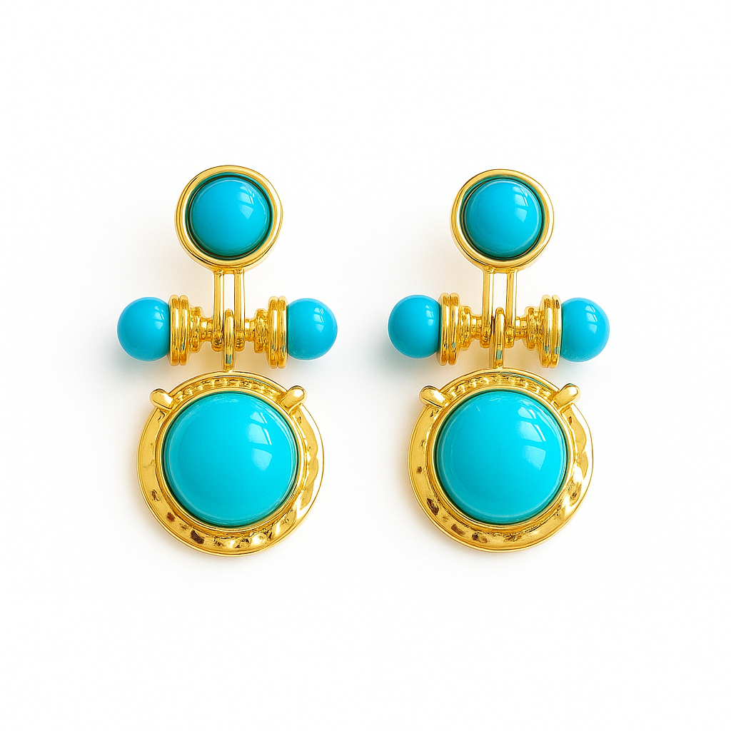 Turquoise Vortex Küpe - Aven & Laurel