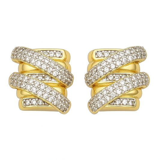 Goldlace Wrap Küpe - Aven & Laurel