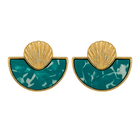 Sea Halve Küpe - Aven & Laurel