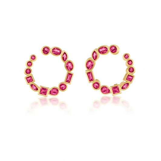 Fuchsia Orbit Küpe - Aven & Laurel