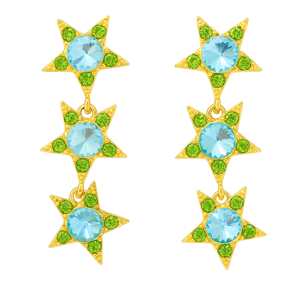 Étoile Lime Küpe - Aven & Laurel