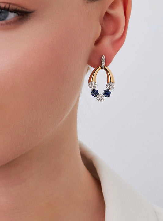 Sapphire Whirl Küpe - Aven & Laurel