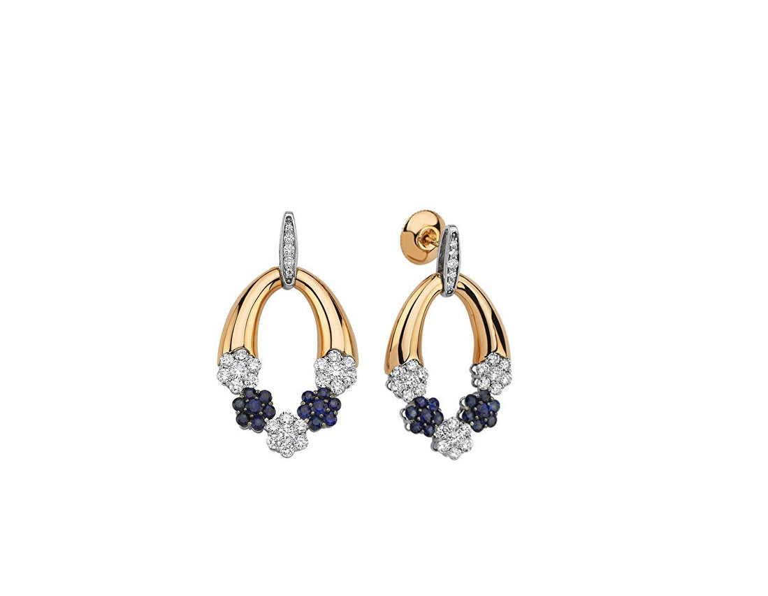 Sapphire Whirl Küpe - Aven & Laurel