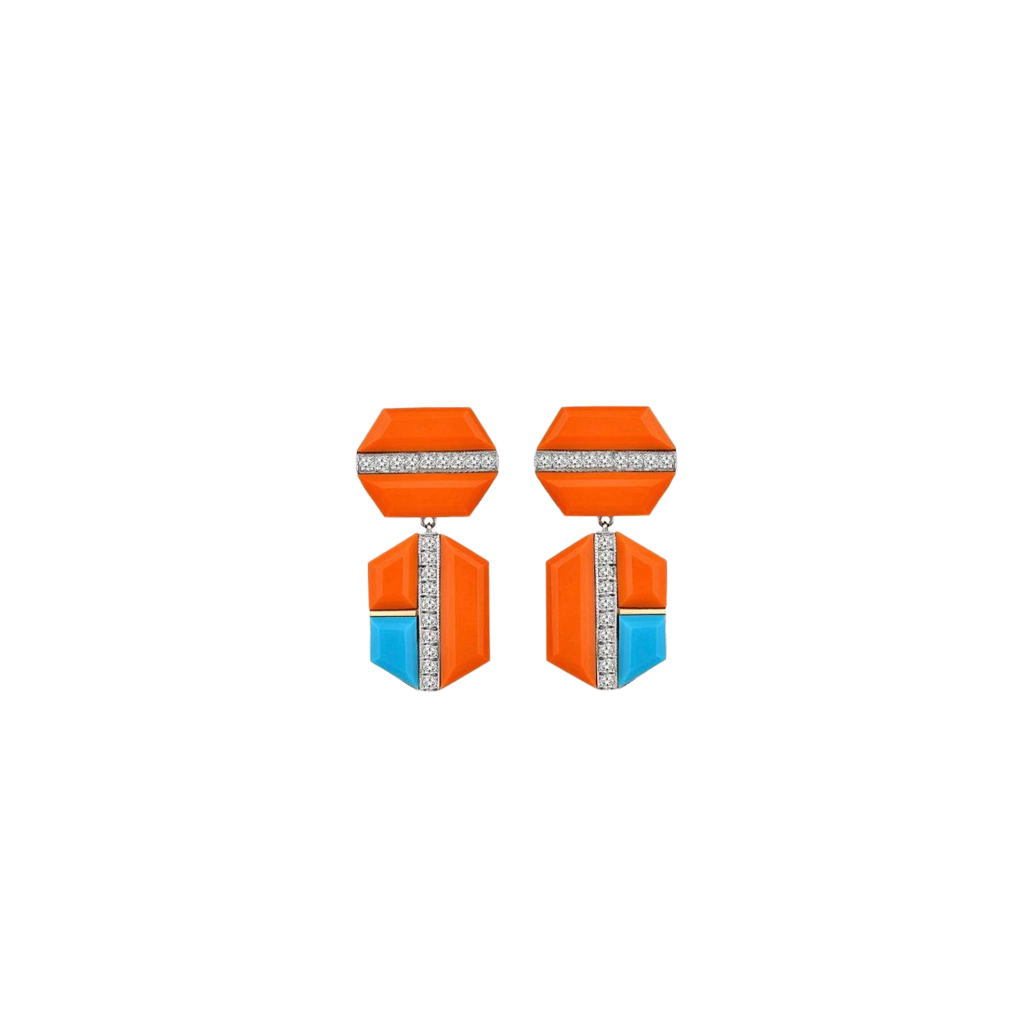 Lava-Cyan Küpe - Aven & Laurel