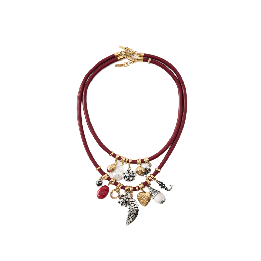 Sangria Gleam Double Kolye - Aven & Laurel