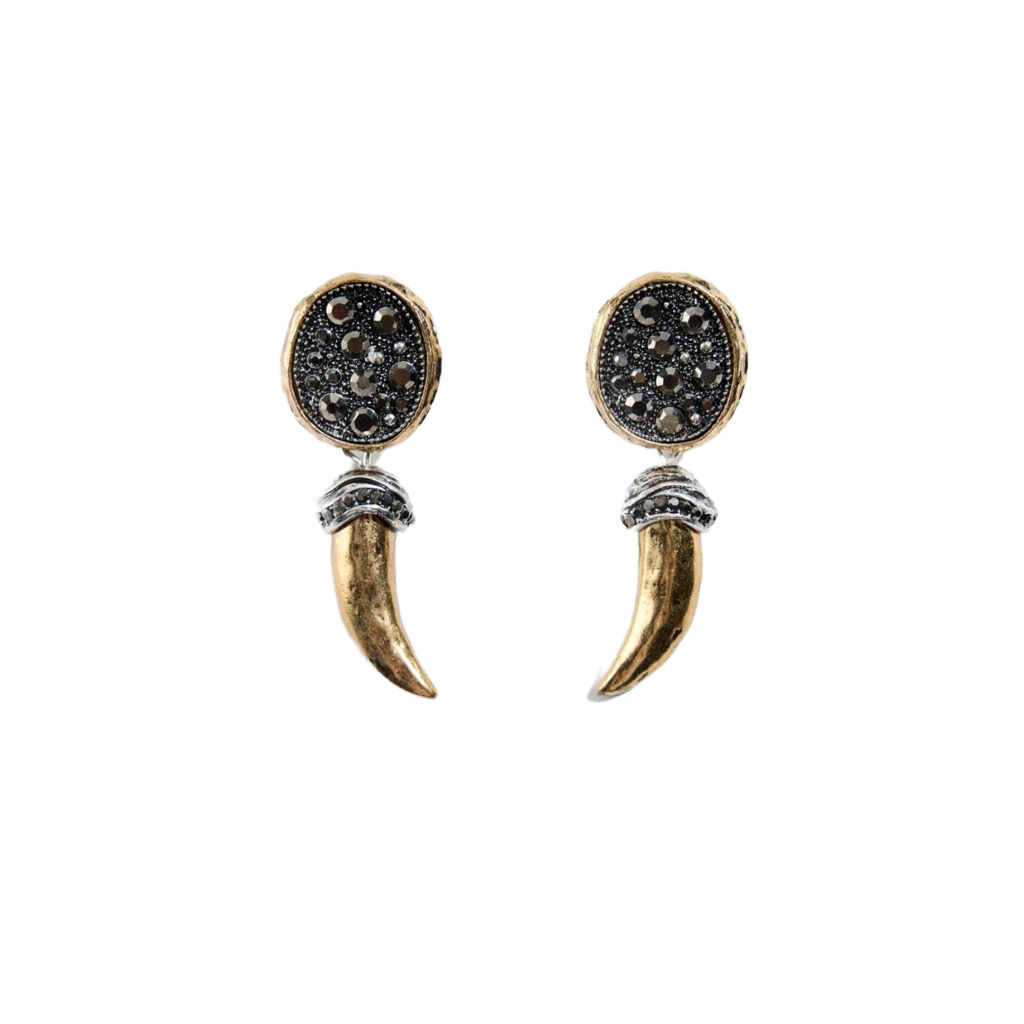 Vesper Fang Ovals Küpe - Aven & Laurel