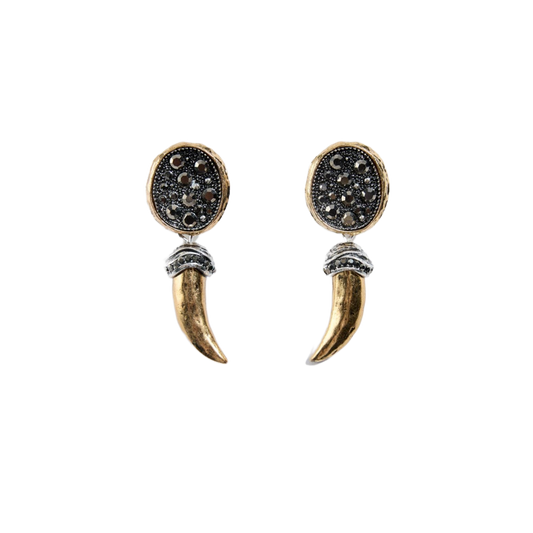 Vesper Fang Ovals Küpe - Aven & Laurel