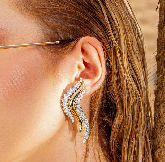 Lumière Swoop Küpe - Aven & Laurel