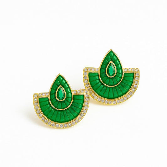 Green Arc Enchant Küpe - Aven & Laurel